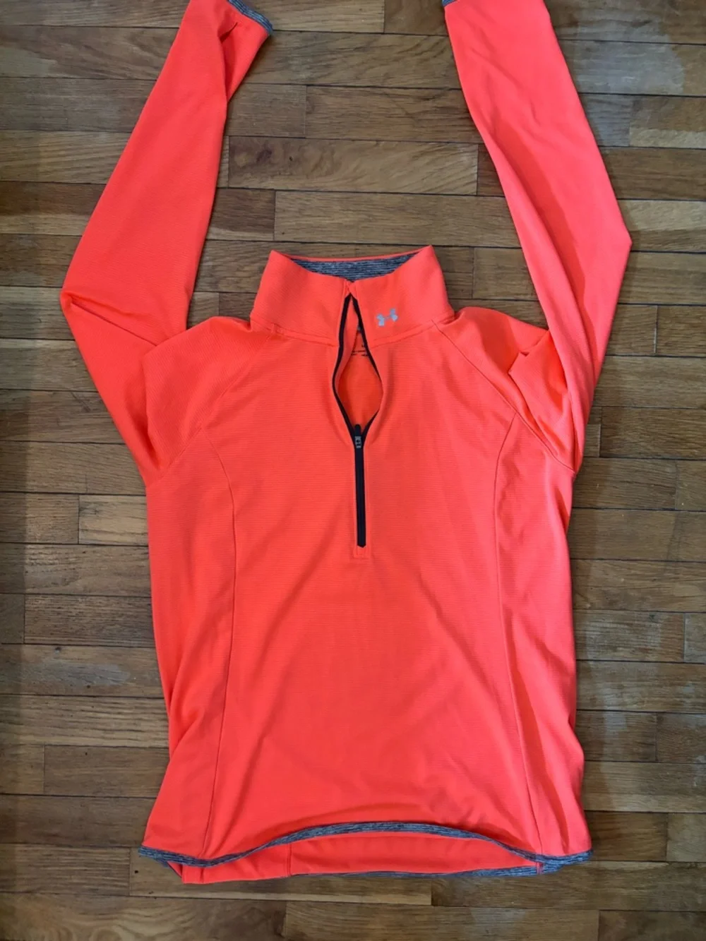 Under Armour Women's Long Sleeve Quarter-Zip Top - Bright Orange - Picture 1 of 6